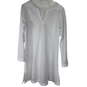 Florence Eiseman Girls Crochet Cover Up, Size 16, White